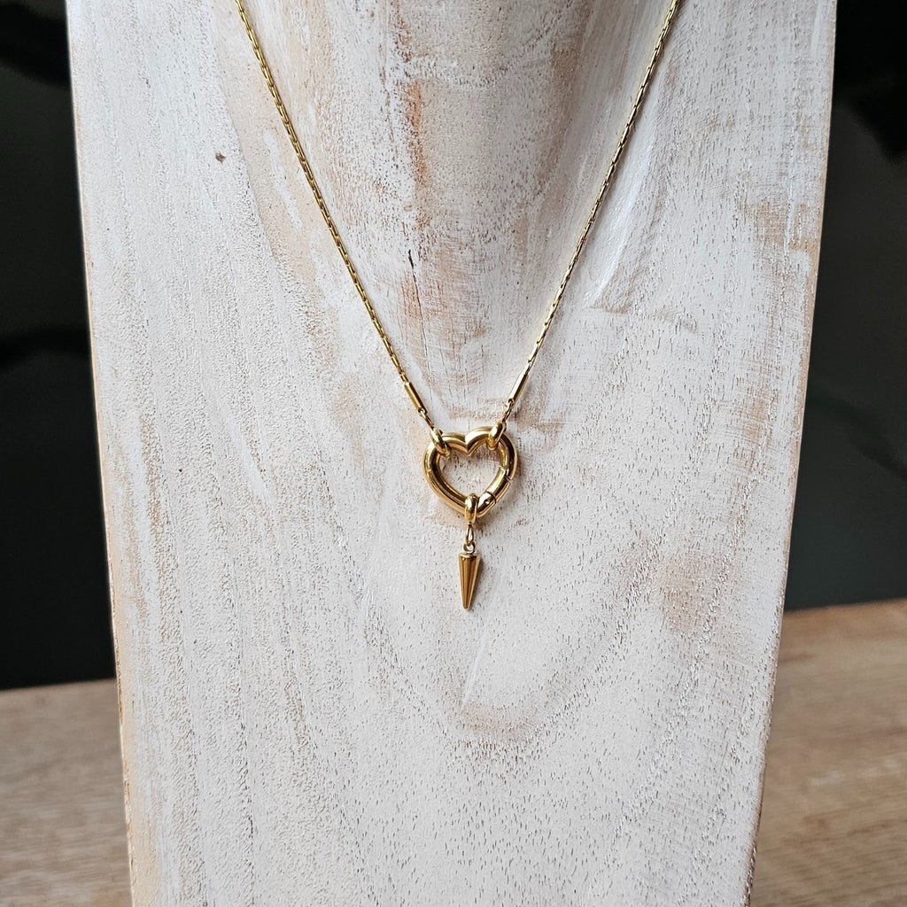 Seyso pendal stainless steel bedeltje in kegelvorm uit Design Your Own collectie