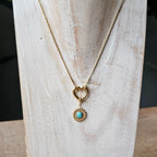 Seyso sea jewel stainless steel bedeltje met blauw uit Design Your Own collectie