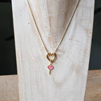Seyso Key to Love pink stainless steel bedeltje uit Design Your Own collectie