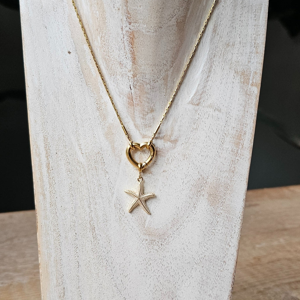 Seyso thin sea star stainless steel bedeltje uit Design Your Own collectie