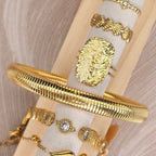 Elastische goudkleurige bangle
