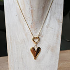 Seyso grote volle hart stainless steel bedeltje uit Design Your Own collectie