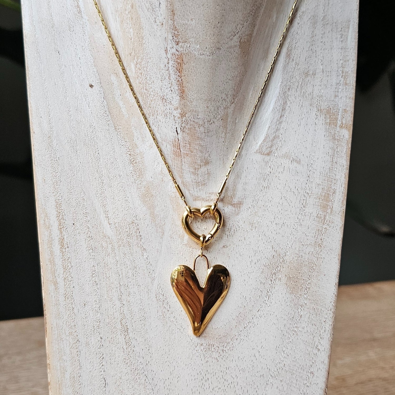 Seyso grote volle hart stainless steel bedeltje uit Design Your Own collectie