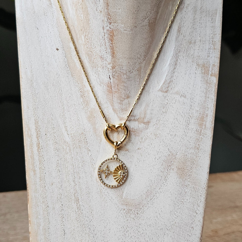 Seyso maan ster stainless steel bedeltje uit Design Your Own collectie