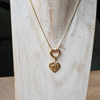 Seyso hart in een hart stainless steel bedeltje uit Design Your Own collectie