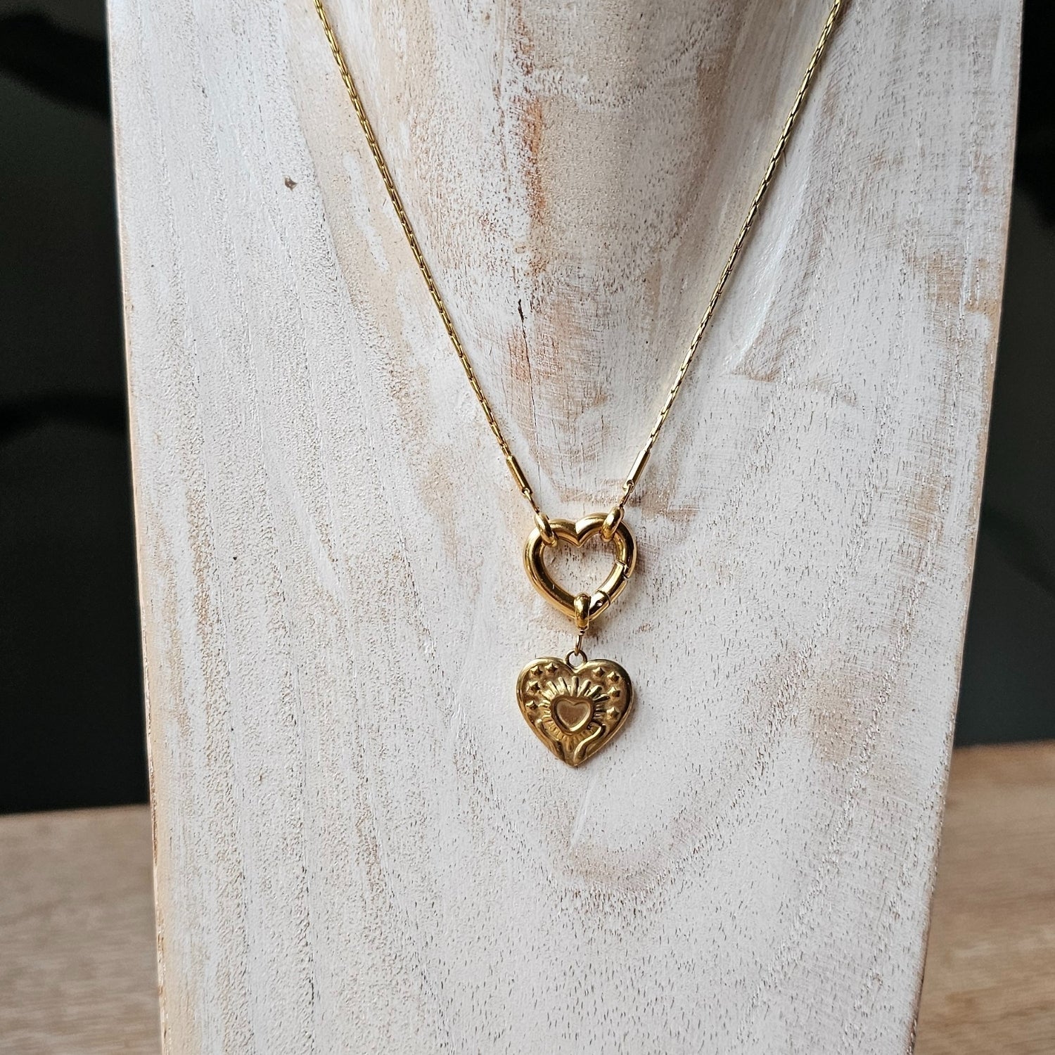 Seyso hart in een hart stainless steel bedeltje uit Design Your Own collectie