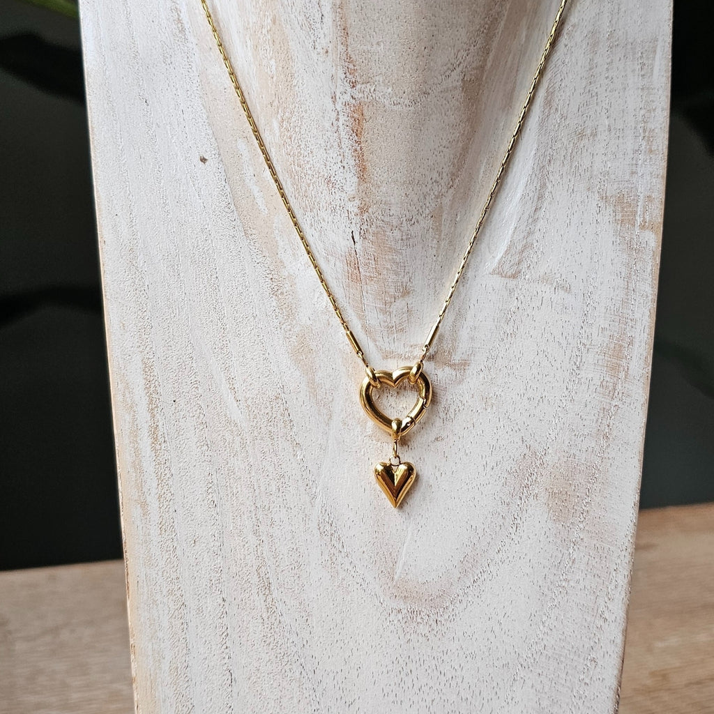 Seyso volle hart stainless steel bedeltje uit Design Your Own collectie