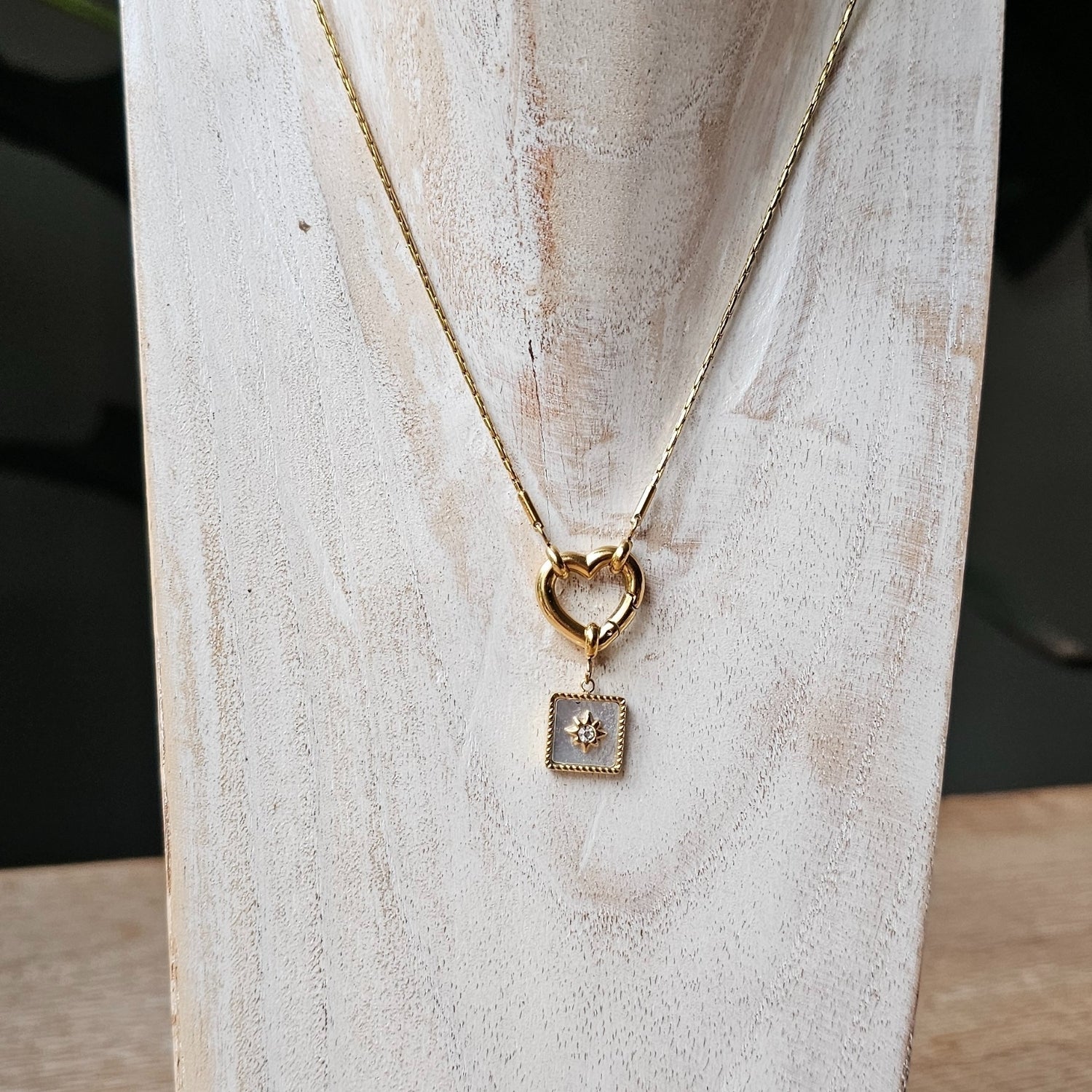 Seyso star square stainless steel bedeltje uit Design Your Own collectie