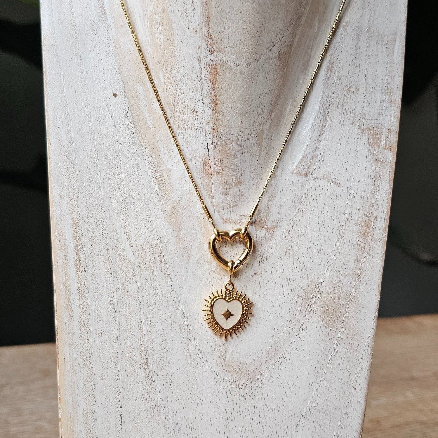 Seyso star heart stainless steel bedeltje uit Design Your Own collectie