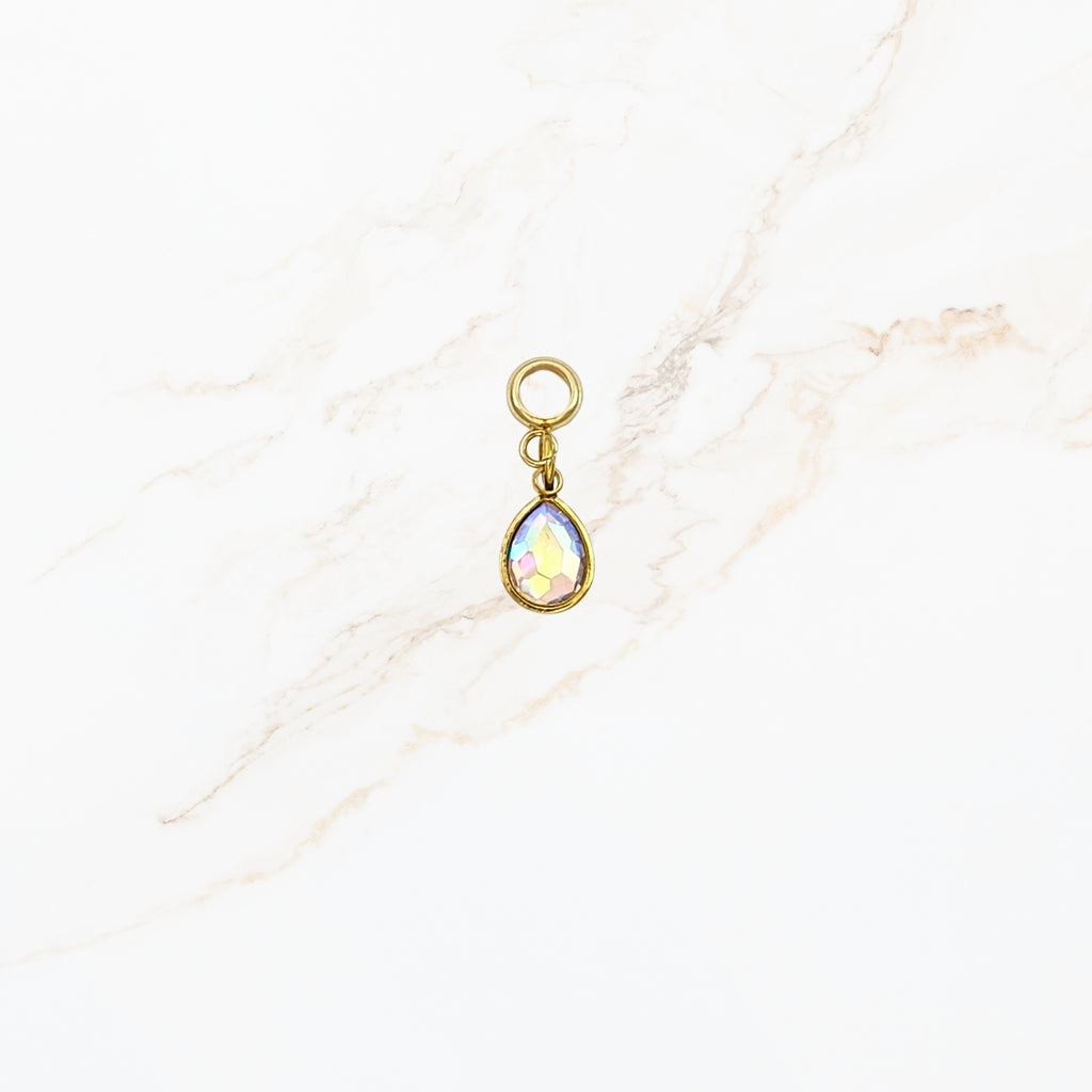 Seyso druppel stainless steel bedeltje in meerdere kleuren uit Design Your Own collectie