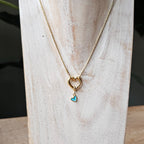 Seyso klein blauw hart stainless steel bedeltje uit Design Your Own collectie
