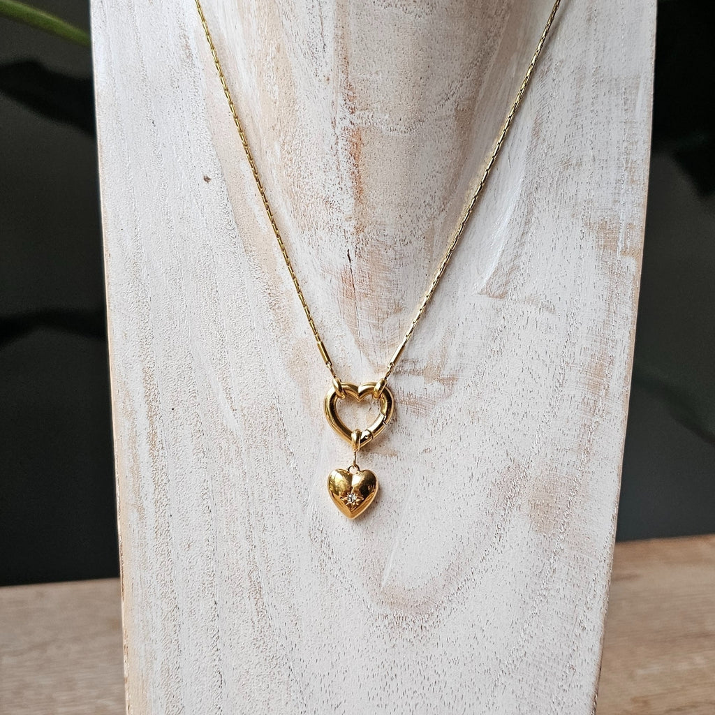 Seyso harten ster stainless steel bedeltje uit Design Your Own collectie
