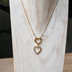 Seyso dubbele hartjes stainless steel bedeltje uit Design Your Own collectie