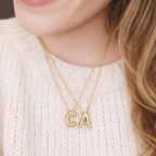 Goudkleurige Initialen ketting A-Z