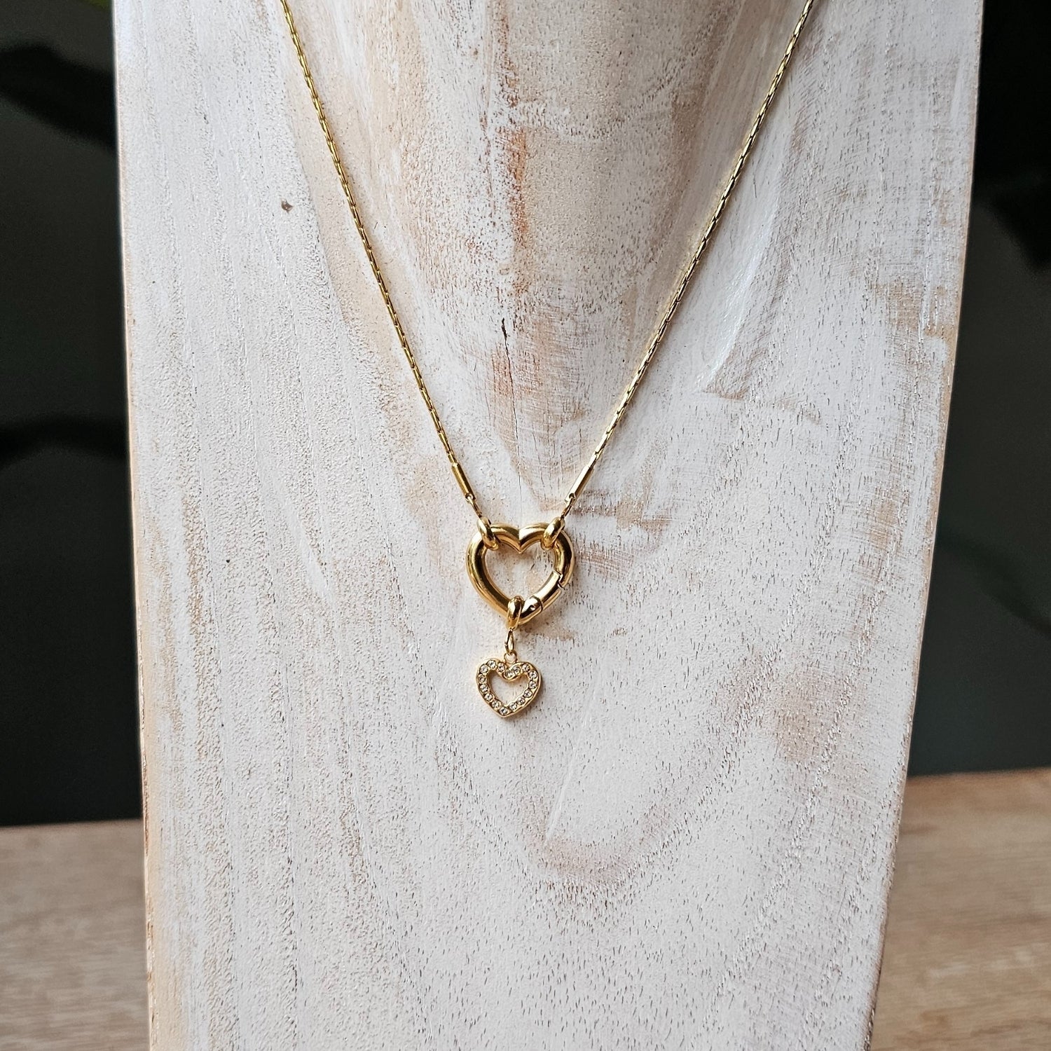 Seyso luxe hart stainless steel bedeltje uit Design Your Own collectie
