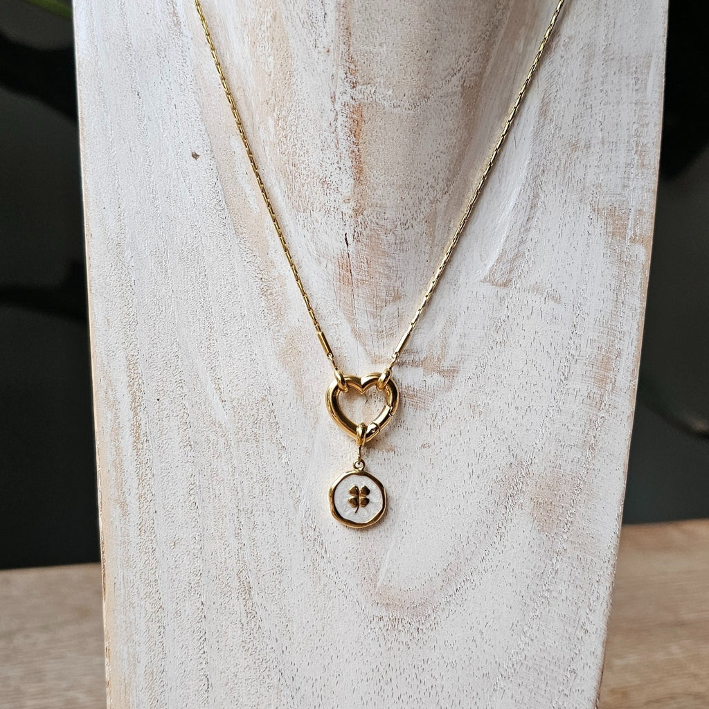 Seyso geluks munt wit stainless steel bedeltje uit Design Your Own collectie