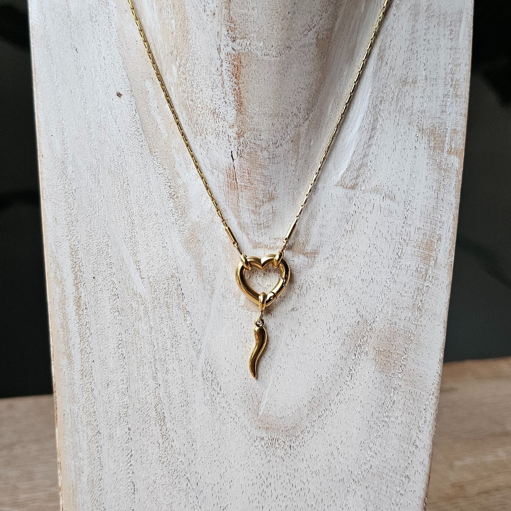 Seyso gouden peper stainless steel bedeltje uit Design Your Own collectie