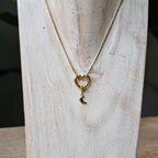 Seyso gouden maan stainless steel bedeltje uit Design Your Own collectie