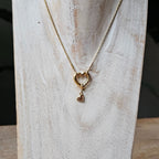 Seyso little brown heart stainless steel bedeltje uit Design Your Own collectie