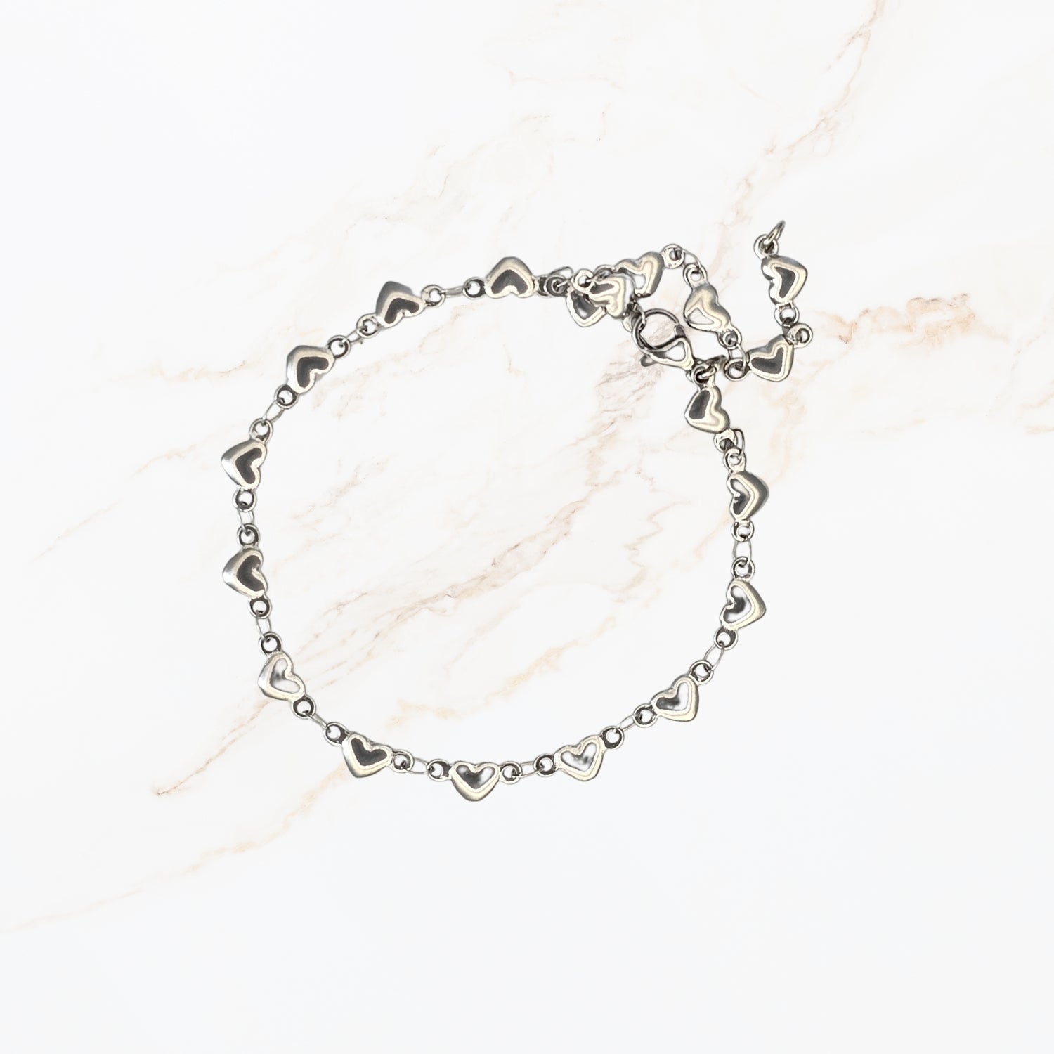 Gouden hartjes armband