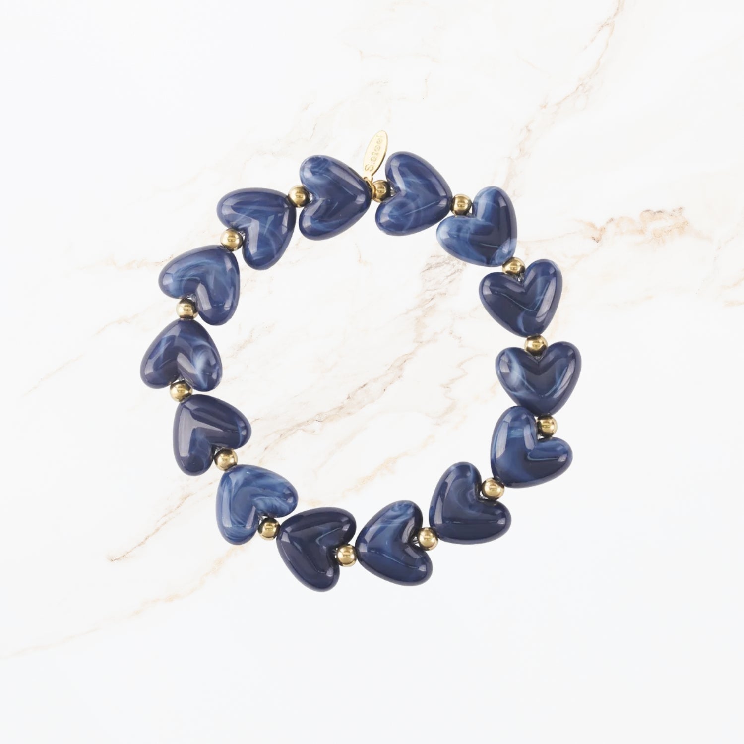 Elastische hartjes armband