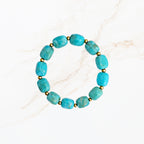 Blauwe kralen armband