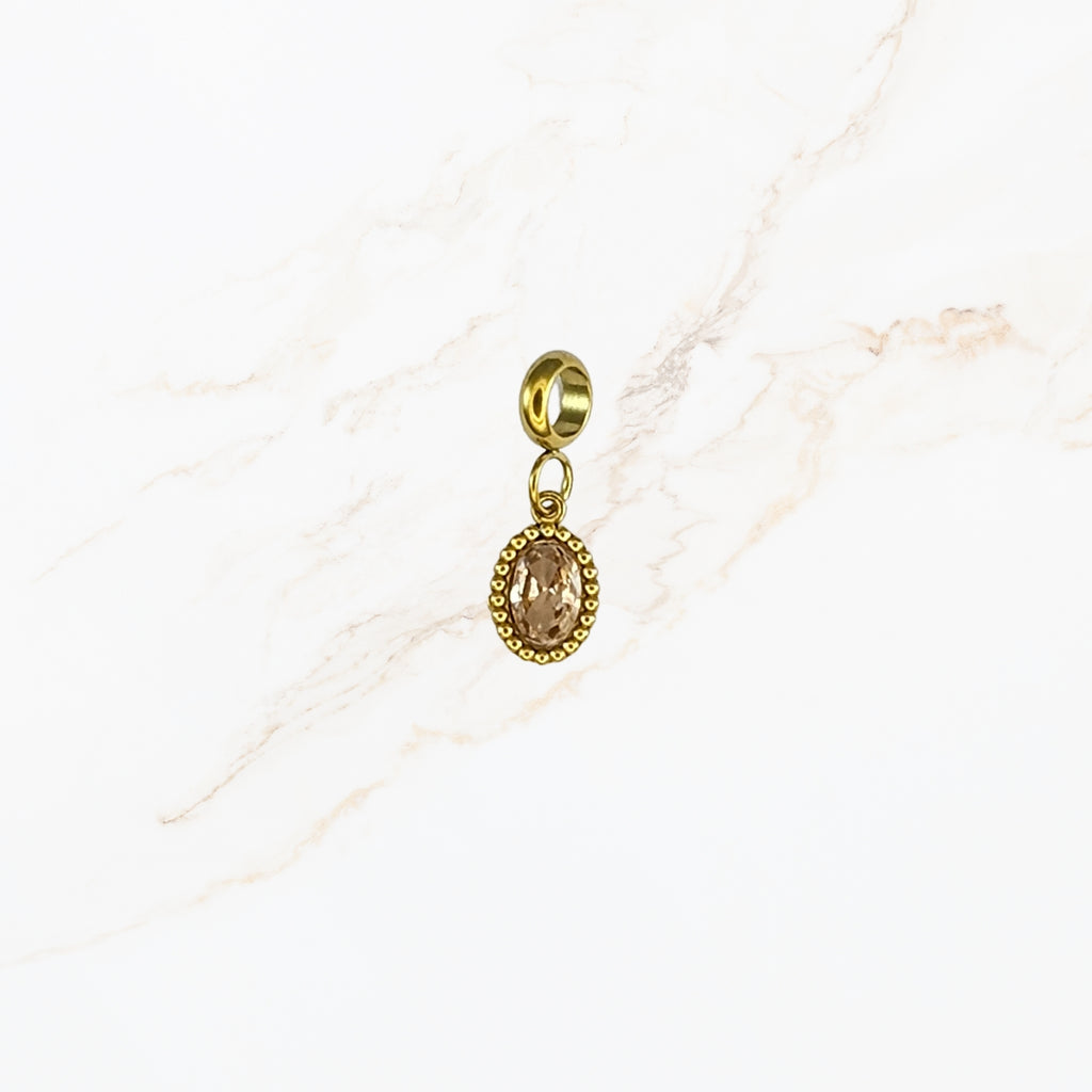Seyso Lily Brown stainless steel bedeltje uit Design Your Own collectie