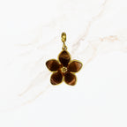 Seyso chocolade bloem stainless steel bedeltje uit Design Your Own collectie