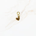 Seyso little brown heart stainless steel bedeltje uit Design Your Own collectie