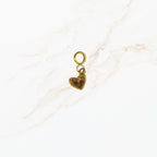 Seyso little brown heart stainless steel bedeltje uit Design Your Own collectie