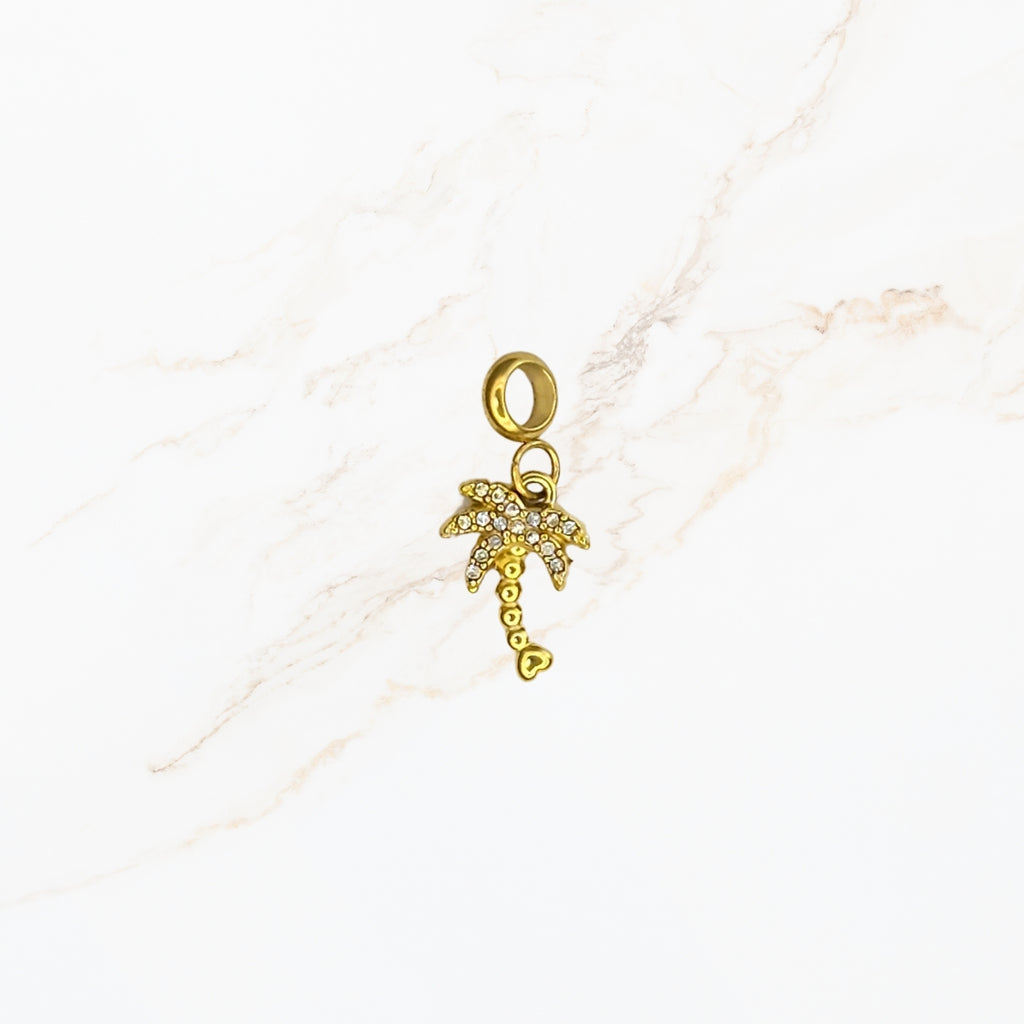 Seyso palm tree stainless steel bedeltje uit Design Your Own collectie