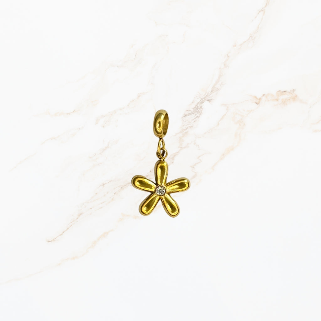 Seyso flower ster stainless steel bedeltje uit Design Your Own collectie