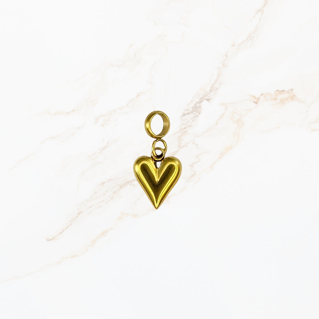 Seyso volle hart stainless steel bedeltje uit Design Your Own collectie