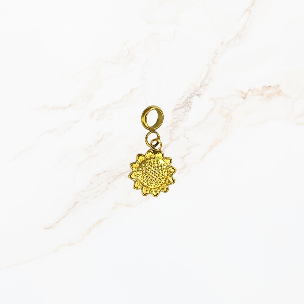 Seyso zonnebloem symbool stainless steel bedeltje uit Design Your Own collectie