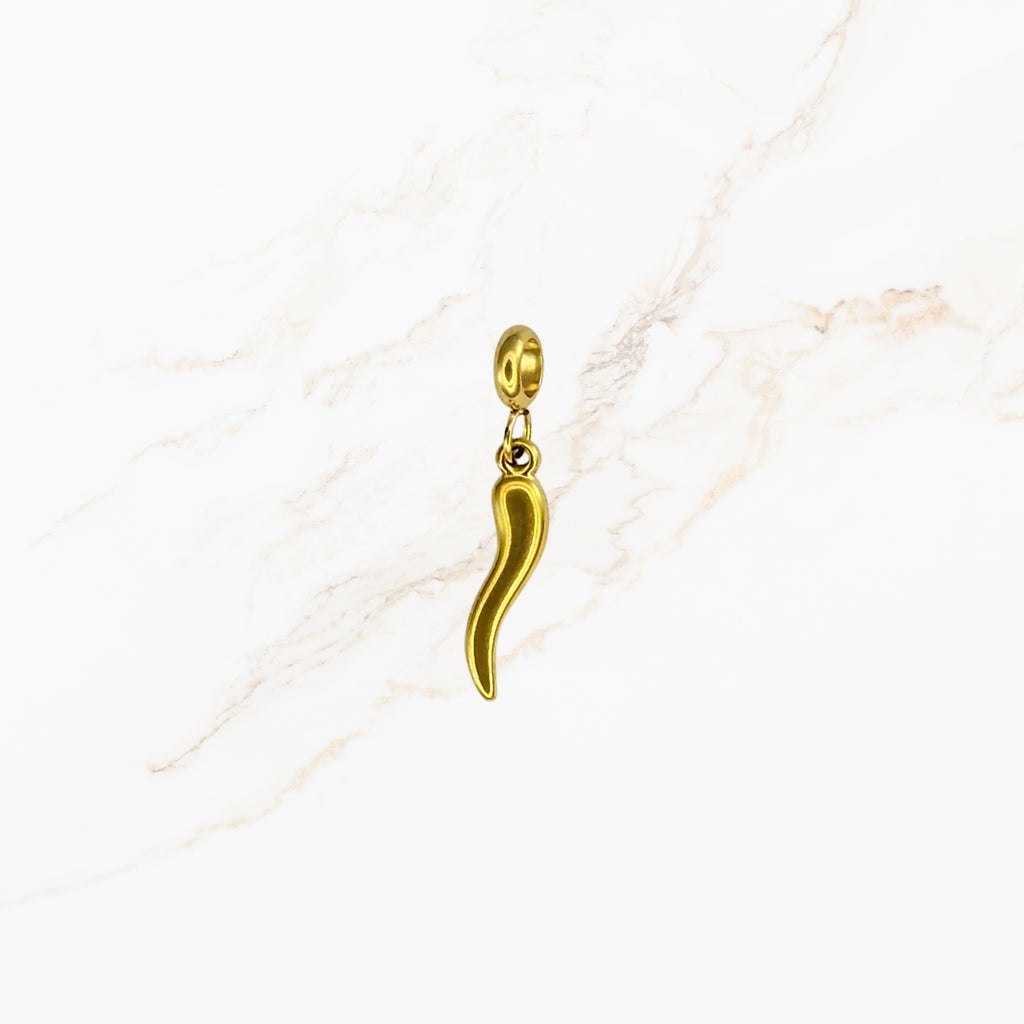 Seyso gouden peper stainless steel bedeltje uit Design Your Own collectie