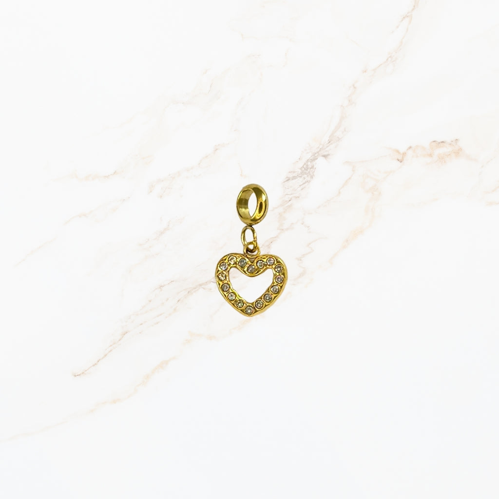 Seyso luxe hart stainless steel bedeltje uit Design Your Own collectie