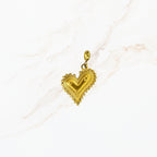 Seyso hart checkmark stainless steel bedeltje uit Design Your Own collectie