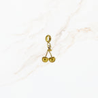 Seyso gouden kers stainless steel bedeltje uit Design Your Own collectie