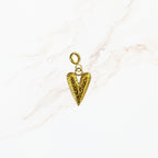 Seyso lange gouden hart stainless steel bedeltje uit Design Your Own collectie