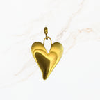 Seyso grote volle hart stainless steel bedeltje uit Design Your Own collectie