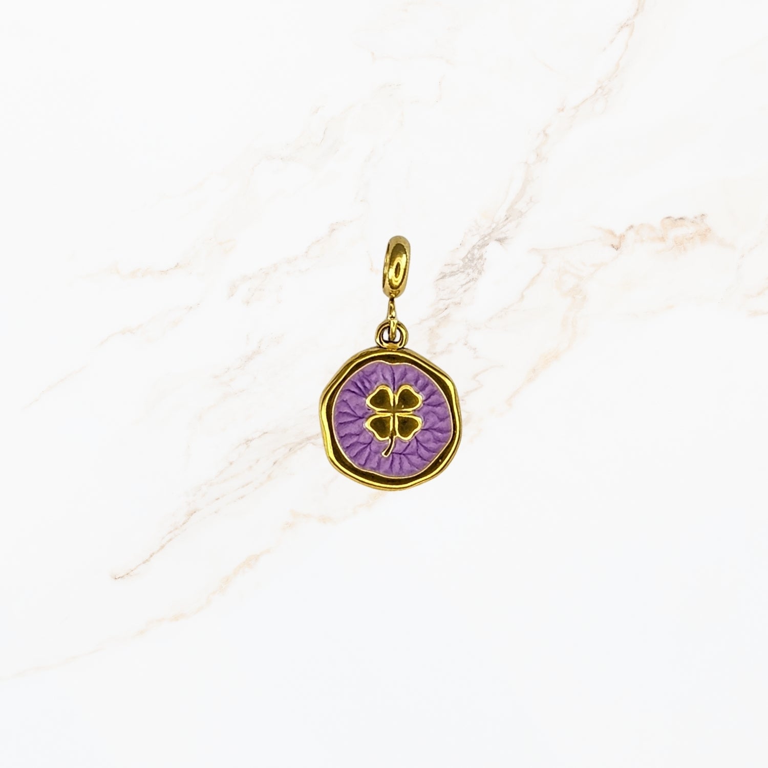 Glücksmünze Lila - Glücksbringer