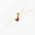 Seyso roze mini hart stainless steel bedeltje uit Design Your Own collectie