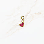 Seyso roze mini hart stainless steel bedeltje uit Design Your Own collectie