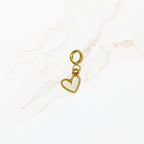 Seyso little white heart stainless steel bedeltje uit Design Your Own collectie