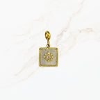 Seyso star square stainless steel bedeltje uit Design Your Own collectie