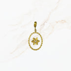 Seyso oval star stainless steel bedeltje uit Design Your Own collectie