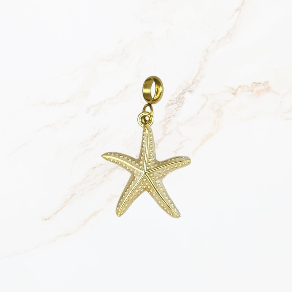 Seyso thin sea star stainless steel bedeltje uit Design Your Own collectie