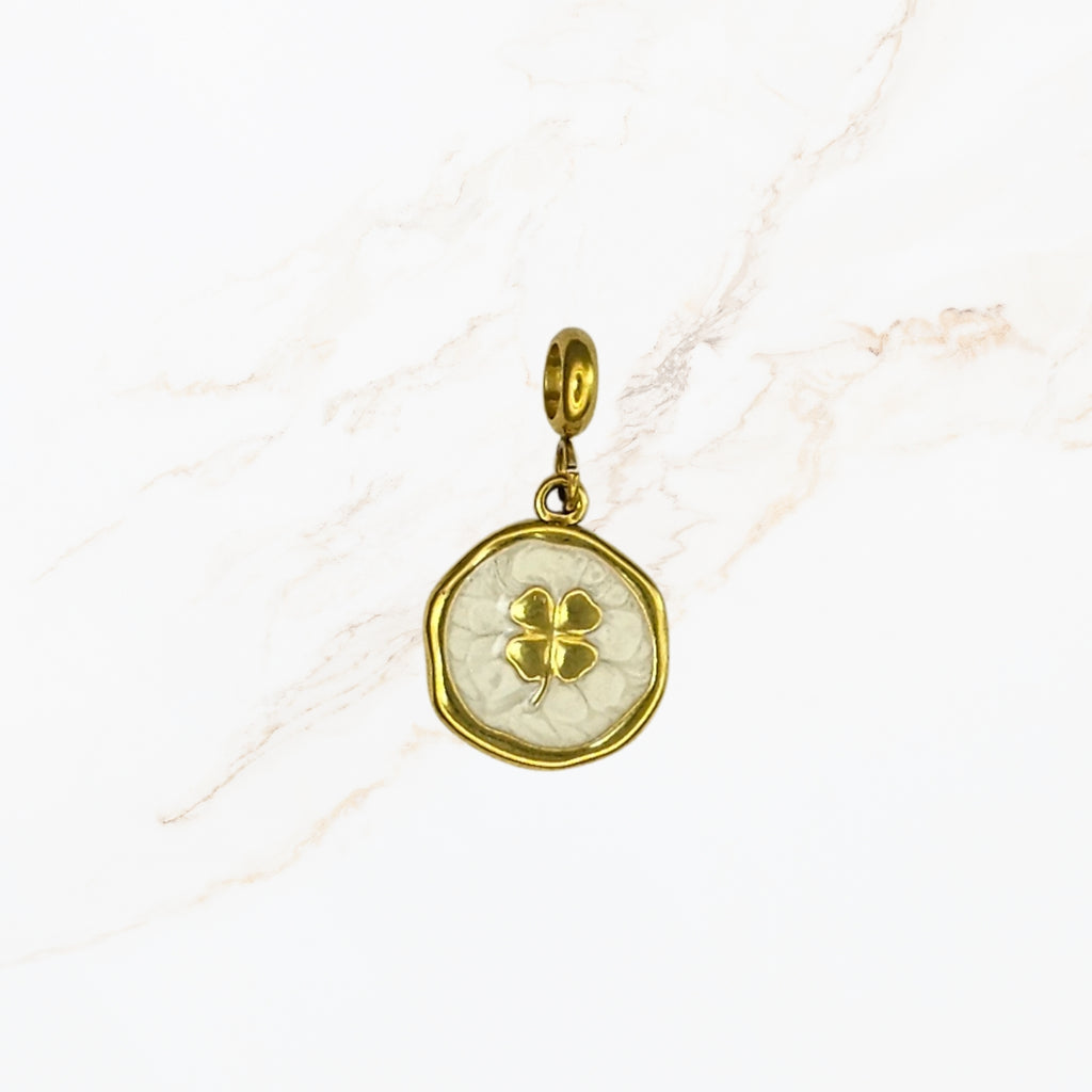 Weiße Glücksmünze – Glücksbringer