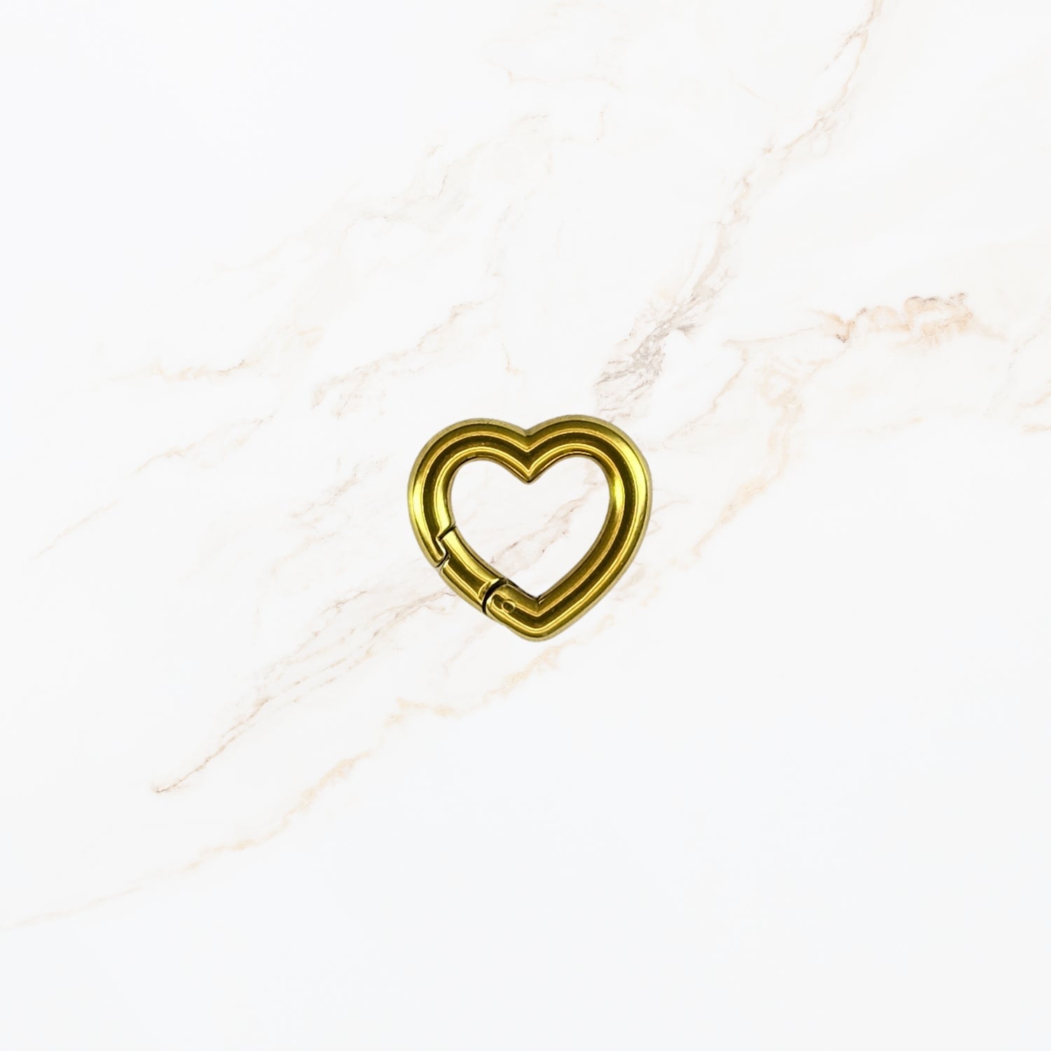 Groot hart connector voor design your own kettingen van stainles steel 