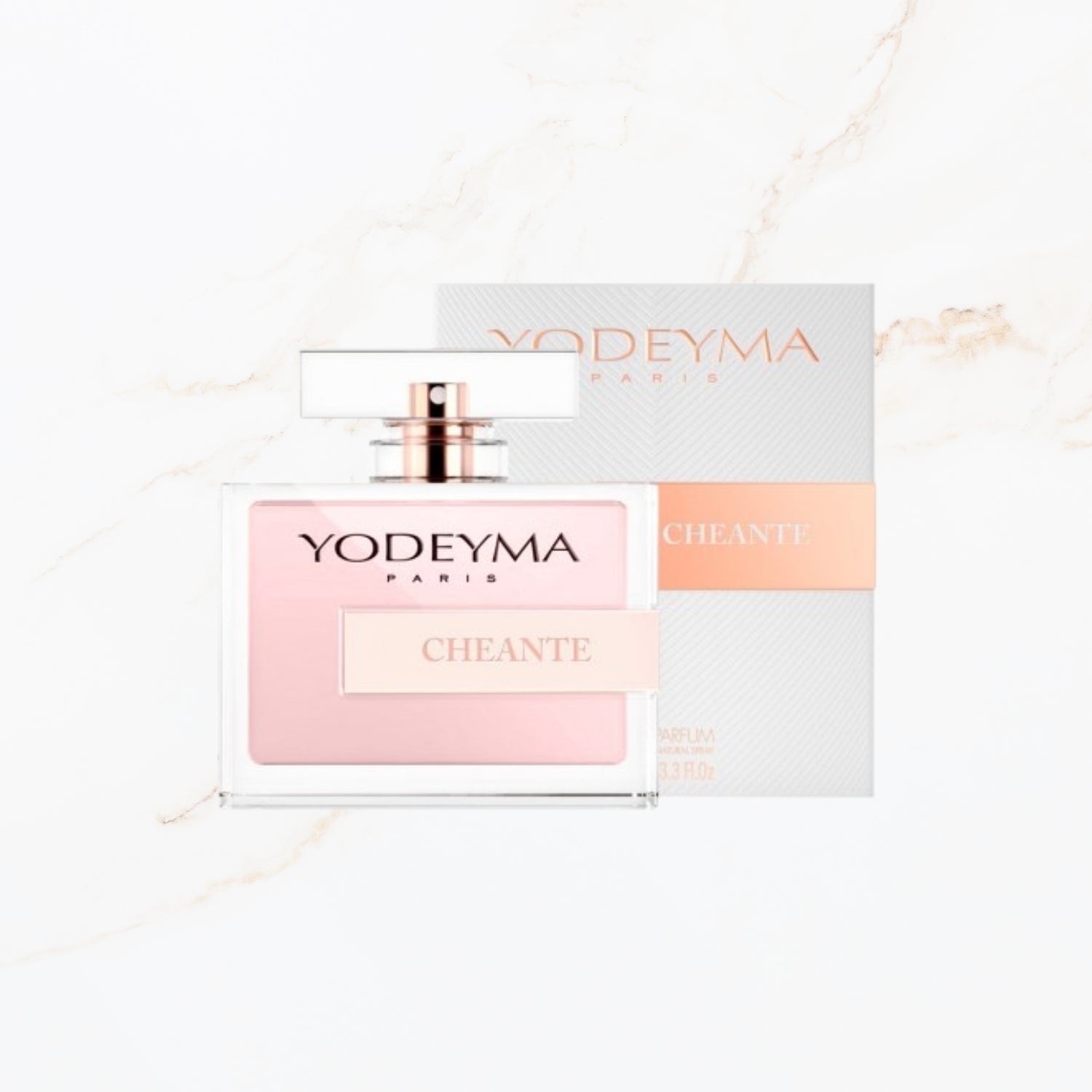 Seyso Yodeyma Cheante parfum dames roze luxe geur verkrijgbaar in 15 ml 50 ml en 100 ml elegante glazen flacon